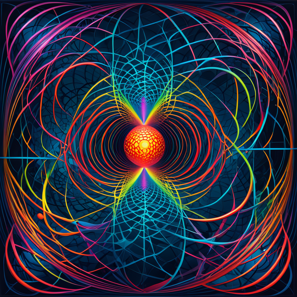 Web of interwoven neon lines stretching to infinity, Pulsating spheres radiating energy, Exploding geometrical shapes in motion, Anish Kapoor, Mark Rothko, Victor Vasarely, Flowing, Prismatic, Abstract, Soft, Interconnected, Organic, Surreal, Intricate, Shimmering, Sweeping masterpiece, best quality, absurd resolution, artabs,  <lora:artfullyABSTRACTA:1>,