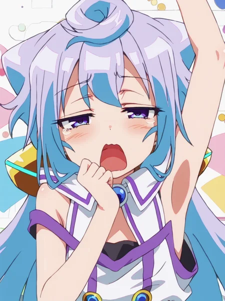 detailed background, shiny skin,
<lora:sango.pony:1>
sango,
tired, yawning, half-closed eyes, rubbing eyes, looking at viewer,