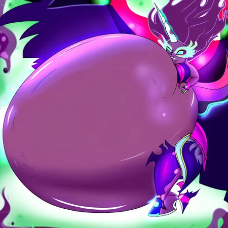 belly size bigger than main body)), (gigantic belly:2.0), goddess, Midnight Sparkle, Equestria Girls