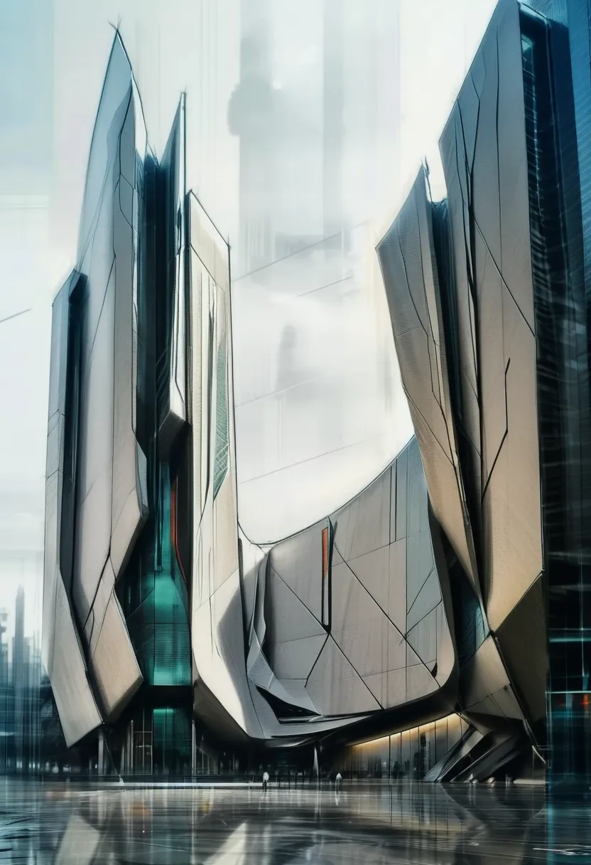 cinematic still architecture, futuristic architecture, fuild forms, pencekenan style, film grain, grainy, Marker Drawing, bold marker lines, visibile paper texture,   <lora:AIDVN_pencekenan_style:0.8> <lora:aesthetic_anime_v1s:0.8>