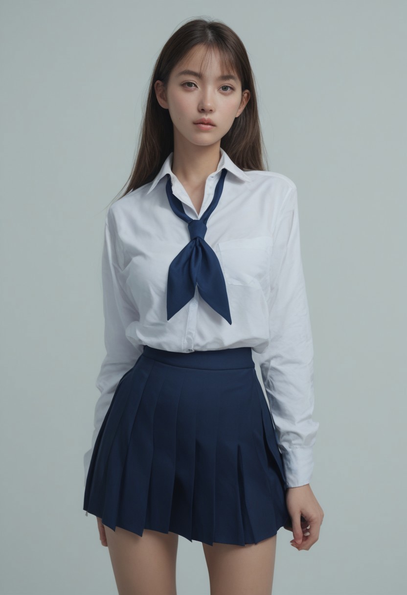 score_9, score_8_up, score_7_up, score_6_up, 1girl, JAPGIRL85@JP, school uniform, skirt