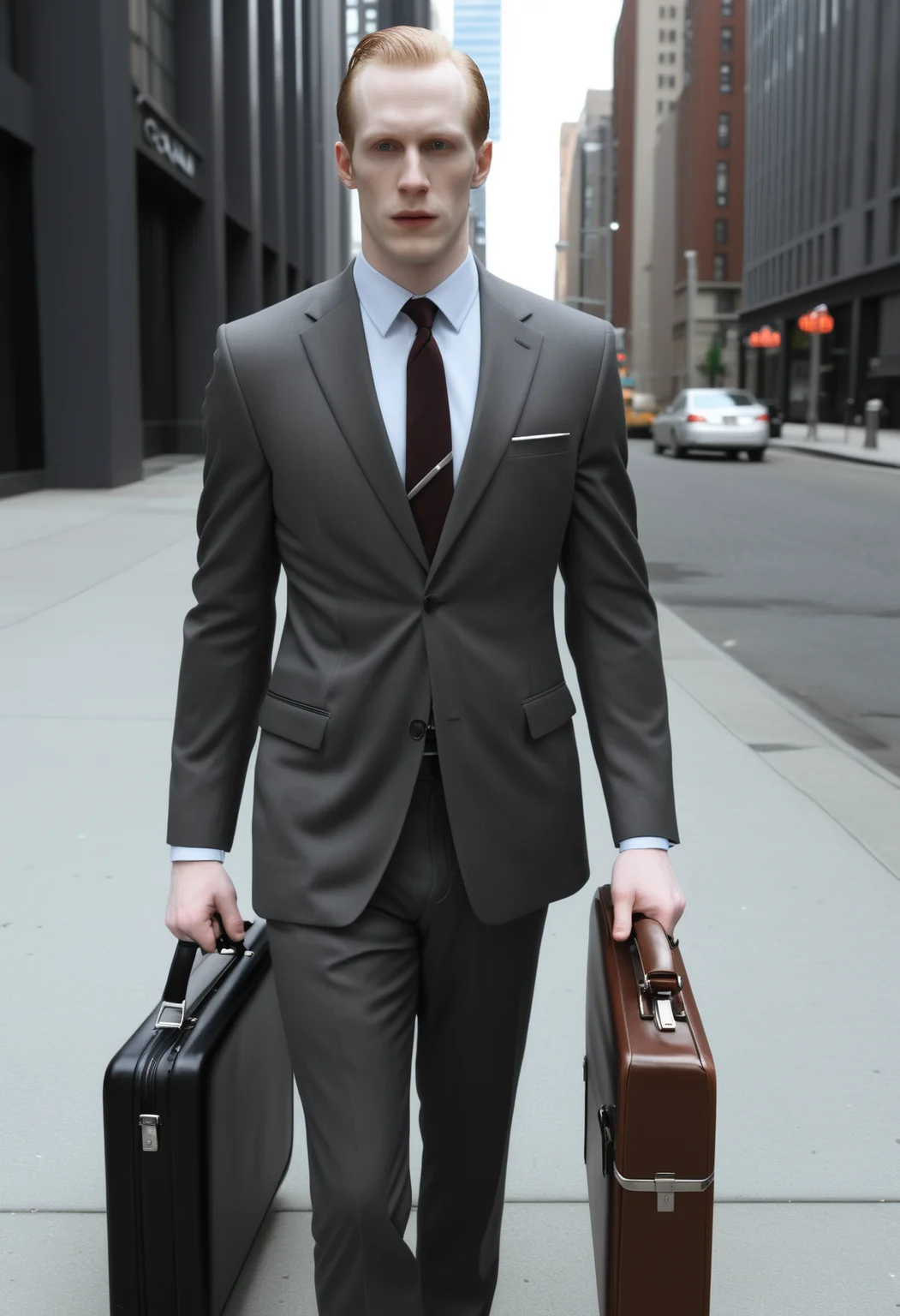 the gman, suit and tie, briefcase, pale skin, city 17,
combinestyle