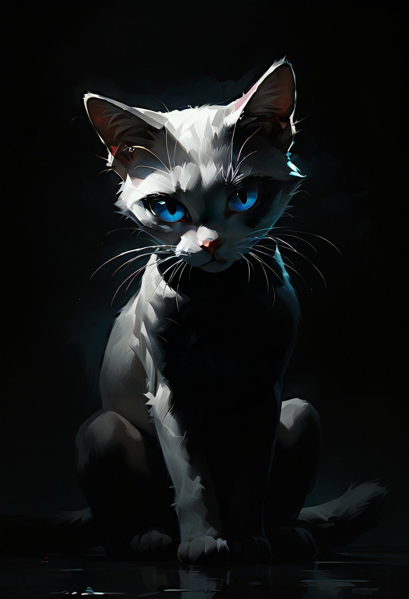 score_9, score_8_up, score_7_up, score_6_up, white Cat, blue eyes,