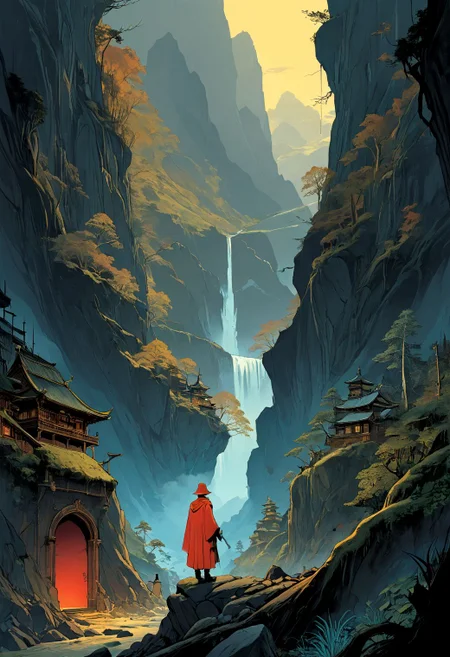 fantasy illustration by John Howe, James C. Christensen, Richard Hescox, Hayao Miyazaki, Lois van Baarle Jason A. Engle Gerald Brom Yoshitaka Amano Moebius, Victo Ngai Katsuya Terada, hyperdetailed, hyper quality, artstation winning award, bright highlights, deep shadows