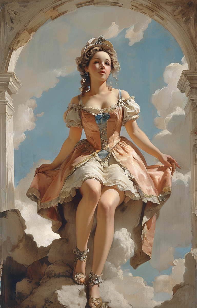 masterpiece,best quality,<lora:tbh352-sdxl:0.75>,illustration,style of Giovanni Battista Tiepolo portrait of idolmaster cinderella girls,