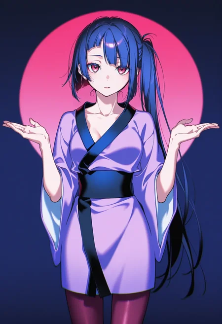 amatsuku, 1girl, solo, kimono, pantyhose, yoneyama mai, best quality, masterpiece  <lora:amtsk-il:1>
