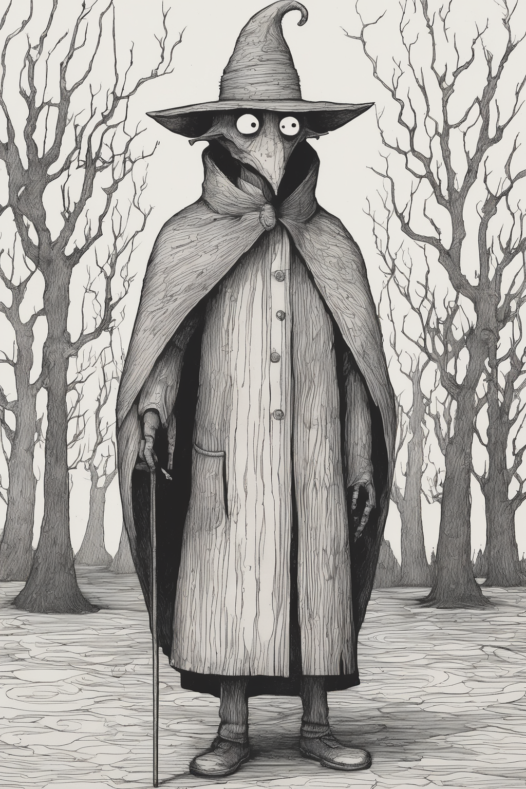 John Kenn Mortensen Style - nate opi, simple, line drawn round head with eyes