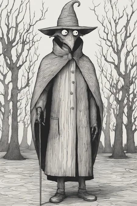 John Kenn Mortensen Style - nate opi, simple, line drawn round head with eyes