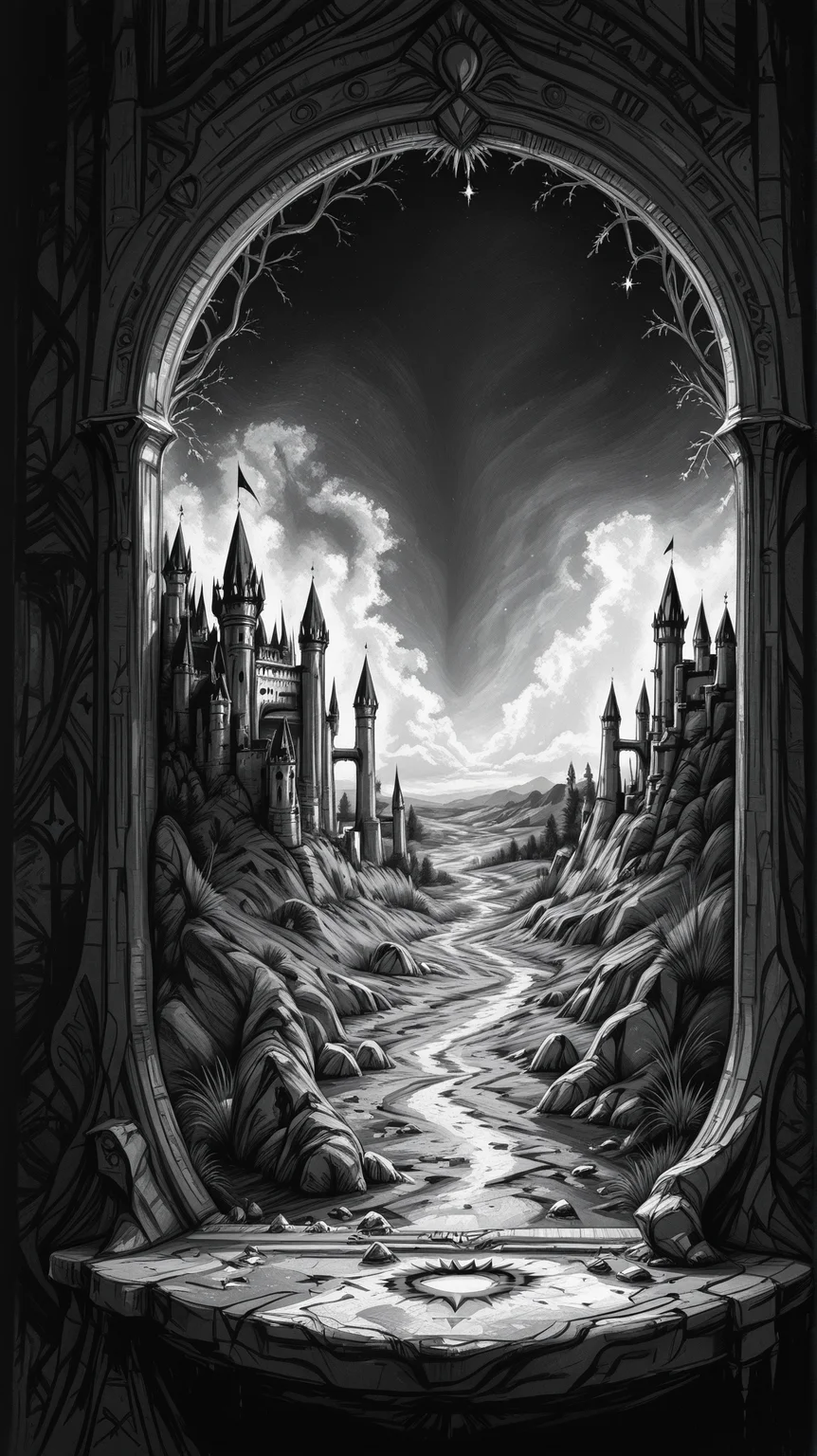 high_quality, highres, detailed, masterpiece, best quality, absurdres,Jedsk5tch, sketch, black and white, Photograph, alluring, landscape of a (Shadowfen Castle of the Dark Marshes:1.1) , impasto, intricate inlay work, Urban, nostalgic scenes, ultra detailed, RAW photo, greyscale, monochromatic, <lora:SketchStyle-000015:1>, magical composition, dynamic cinematic color, enchanted, ambient background, sunny, creative