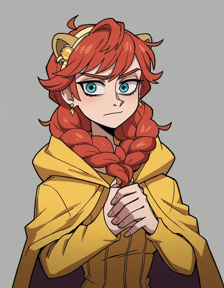 zPDXL, score_9, score_8_up, score_7_up, source_anime, 8k, absurdres,
1girl, solo, <lora:Vanitaker:1> vanitaker, Anna \(frozen\), red hair, wearing Yellow lion costume with mane, lion ear headband, yellow leggings, yellow boots, upper body, portrait,