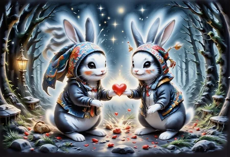 Valentine's Day greetings card with the inscription "Happy Valentines Day!"