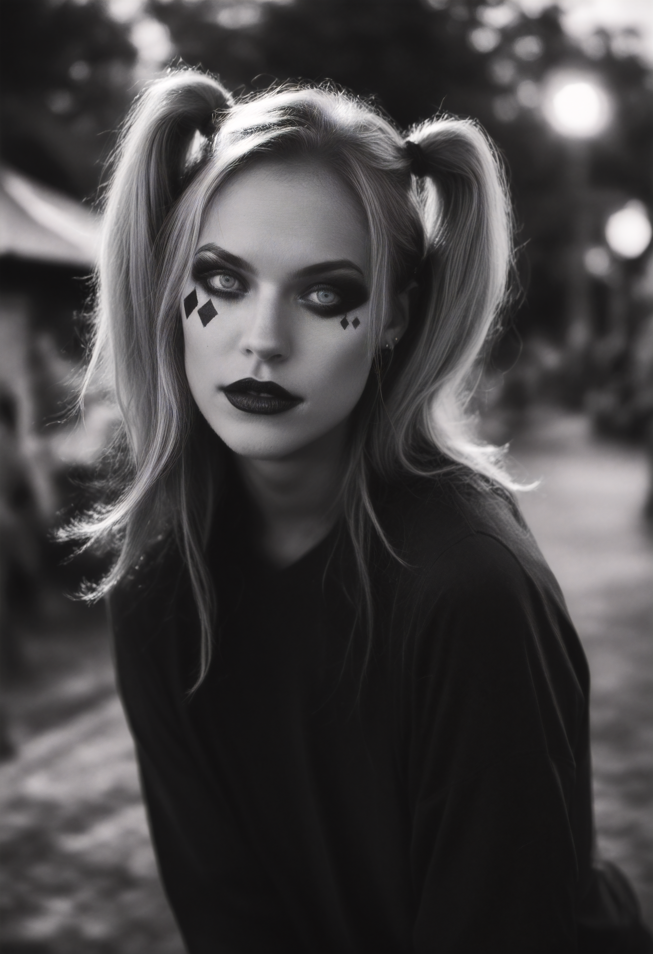 score_9, score_8_up, score_7_up, harley_quinn, dc_comics, blonde_hair, blue_eyes, cowboy shot, bent over, time portal, outdoors, anime, 8W.safetensors, <lora:test\8W.safetensors:1.0>