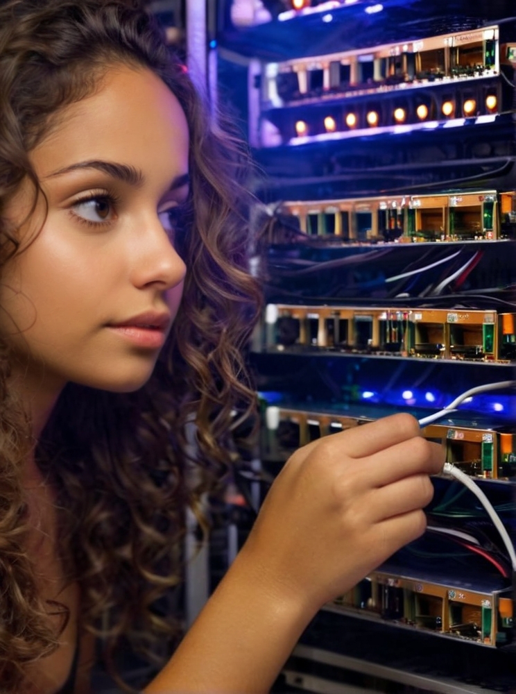 Photo of Servidor Sobrecalentar, pulling wires out of a server PC, sparks and smoke from electrical fire, <lora:PerfectEyesXL:0.5>, (detailed, ultra-detailed body:1.1),best quality,photo-realistic,highly detailed,absurdres, cinematic lighting, hyper-realistic, sharp focus, 32k resolution, detailxl, SimplePositiveXLv2,
