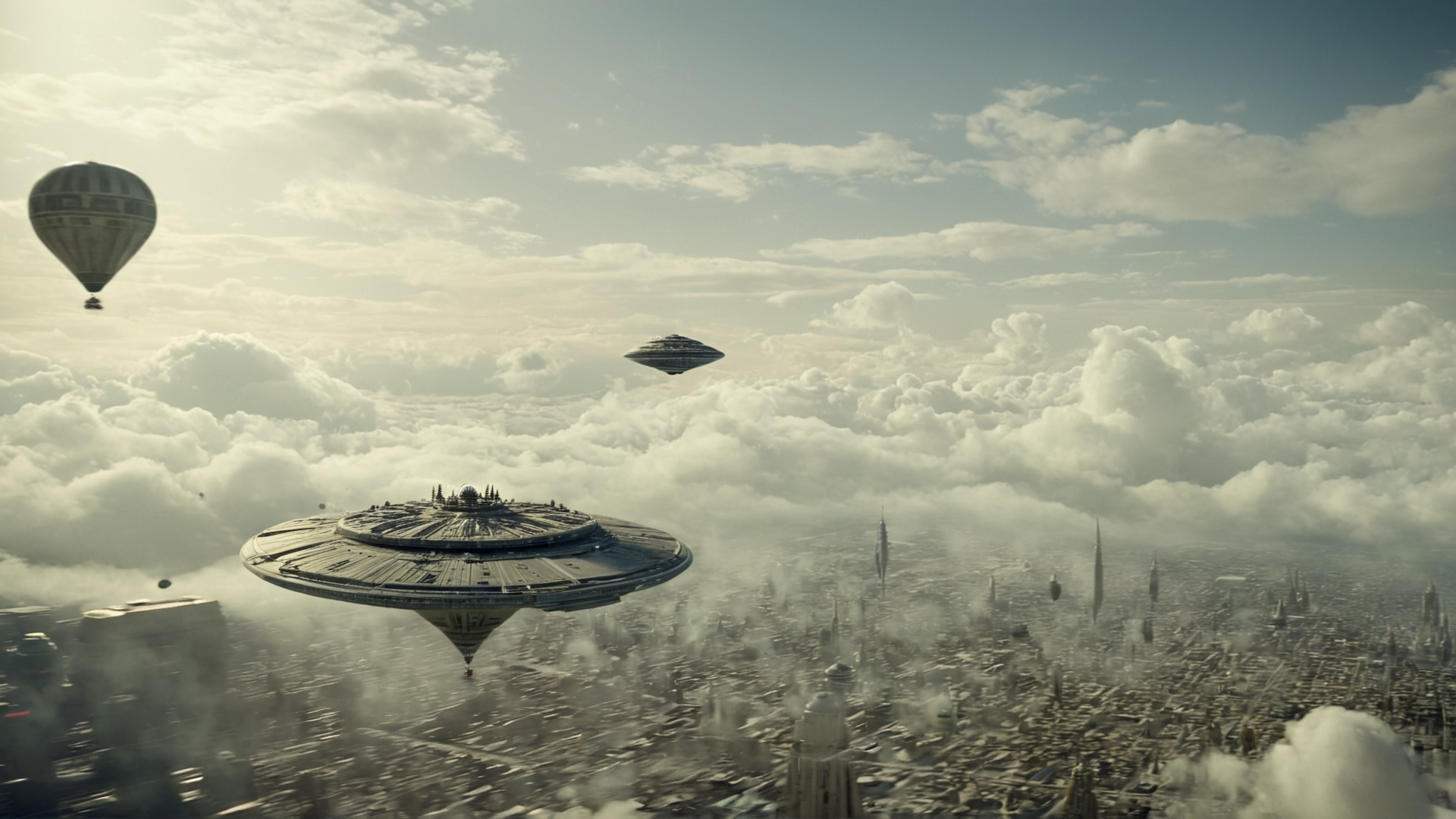 cinematic film still of <lora:detailed:0.4> detailed
<lora:perfection style:0.4> perfect
<lora:PerfectEyesXL:0.5>
 <lora:Bespin:0.9>
Bespin a large spaceship flying over a city in the sky,in star wars style,sky,cloud,no humans,cloudy sky,scenery,flying,science fiction,aircraft,balloon,spacecraft, shallow depth of field, vignette, highly detailed, high budget, bokeh, cinemascope, moody, epic, gorgeous, film grain, grainy