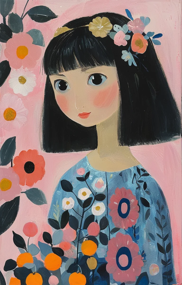 masterpiece,best quality,<lora:tbh198-sdxl:0.9>,illustration,style of Mary Fedden portrait of idolmaster cinderella girls,