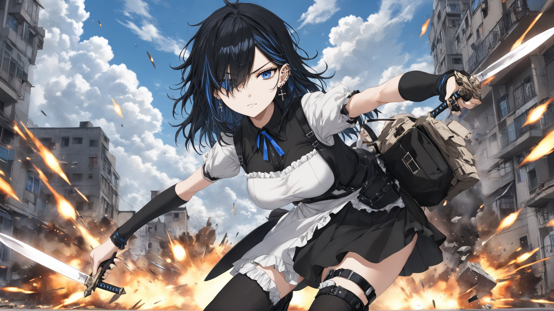 explosion, debris,