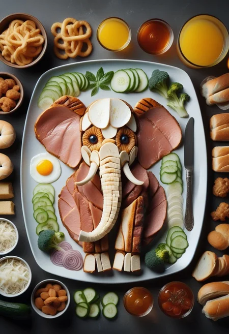 score_9, score_8_up, score_7_up, BREAK, f00df0rm, food, elephant, BREAK
fruit, vegetable, meat, grains, dairy, sweets, desserts, bread (savory), noodles, rice, snacks, herbs