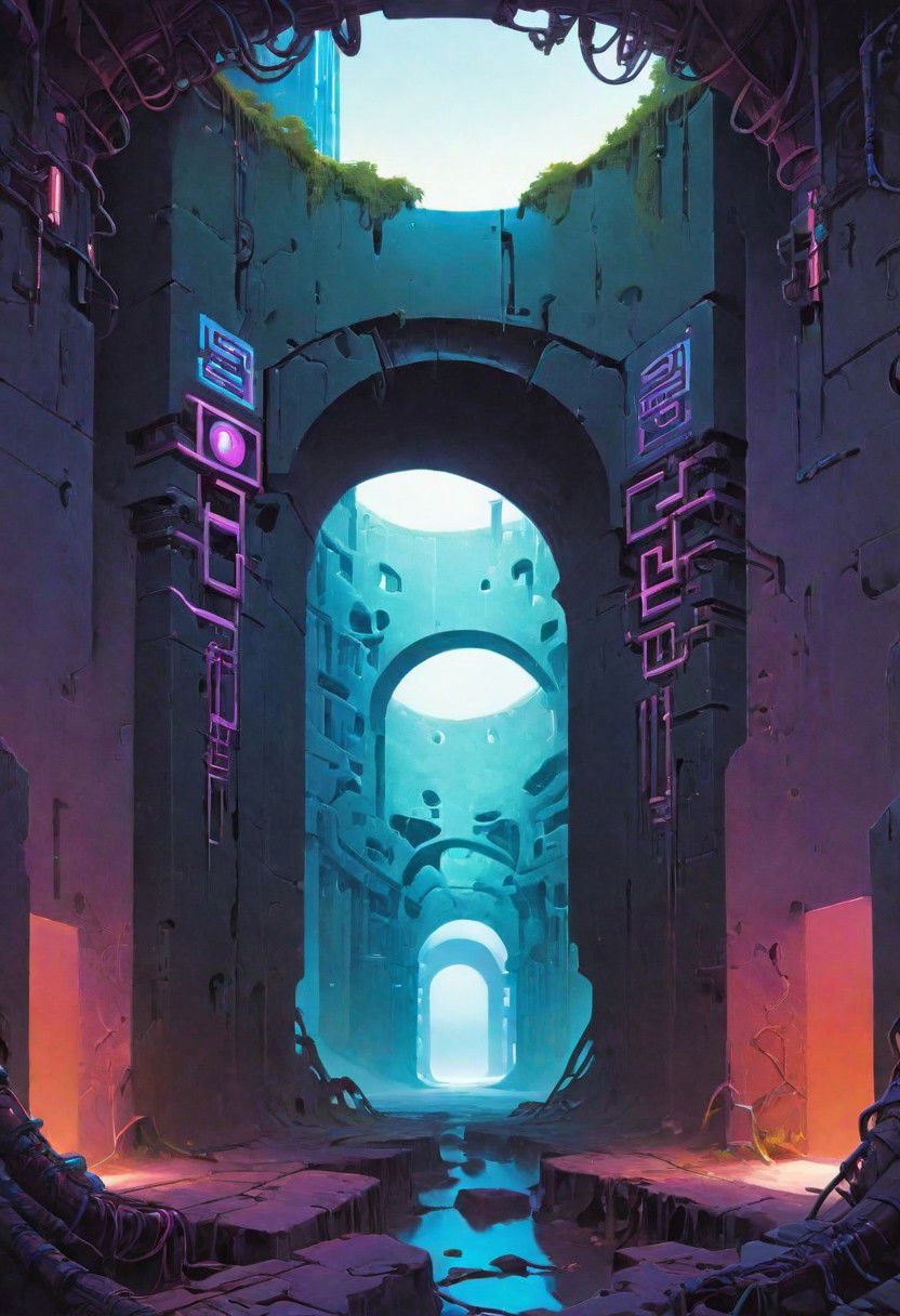 ASCIIshadowrun_party, cyberpunk, high-tech lowlife, netrunner, stylized, shadowrun_surface