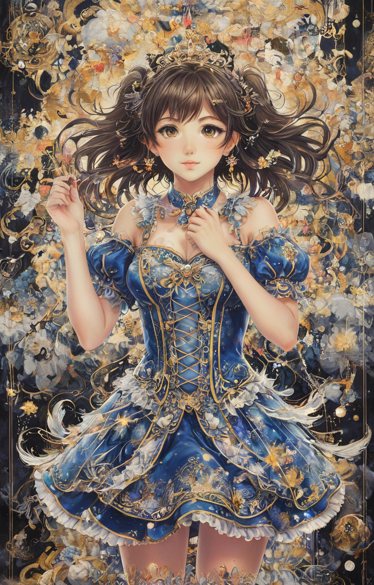 masterpiece,best quality,<lora:tbh36-sdxl:0.9>,illustration, portrait of idolmaster cinderella girls,