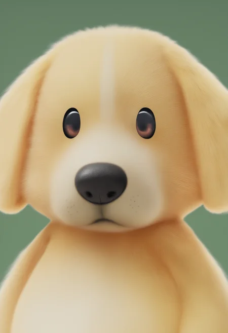 3d, animal focus, brown eyes, dog, dog ears, furry, furry male, game-cg, green background, looking at viewer, no humans, simple background, solo, upper body, yellow fur<lora:AnimalParty-style-000020:1>