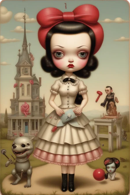 <lora:Mark Ryden Style:1>Mark Ryden Style - mark ryden pinup sticker