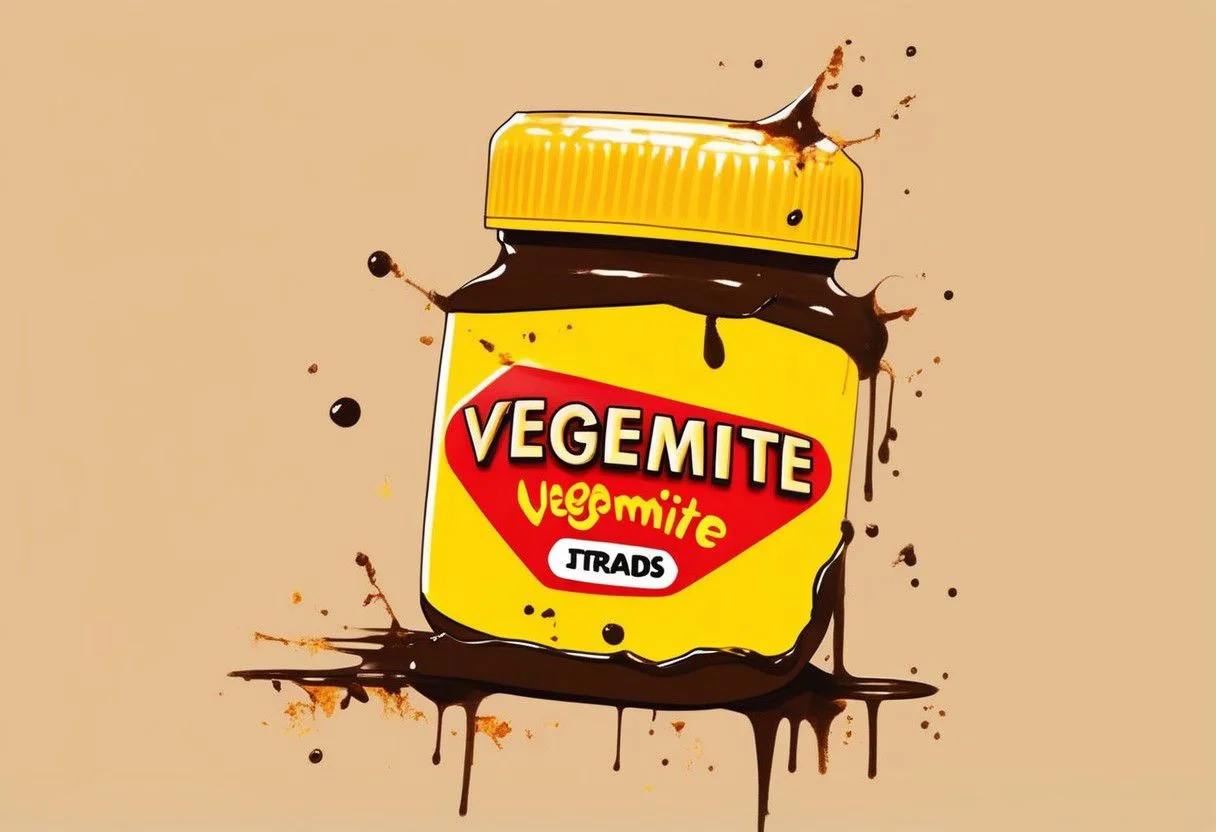 VegemiteArt, A sexy woman in a bikini is standing in a vegemite jar, Art style by Jim Lee, Art by Alex Horn and Greg Davies, Memecore, Yeasty splatters, HEAVY toasted bread with vegemite to the side of the jar, AUSTRALIAN APPROVED, Art by Kraft, Kraft Foods