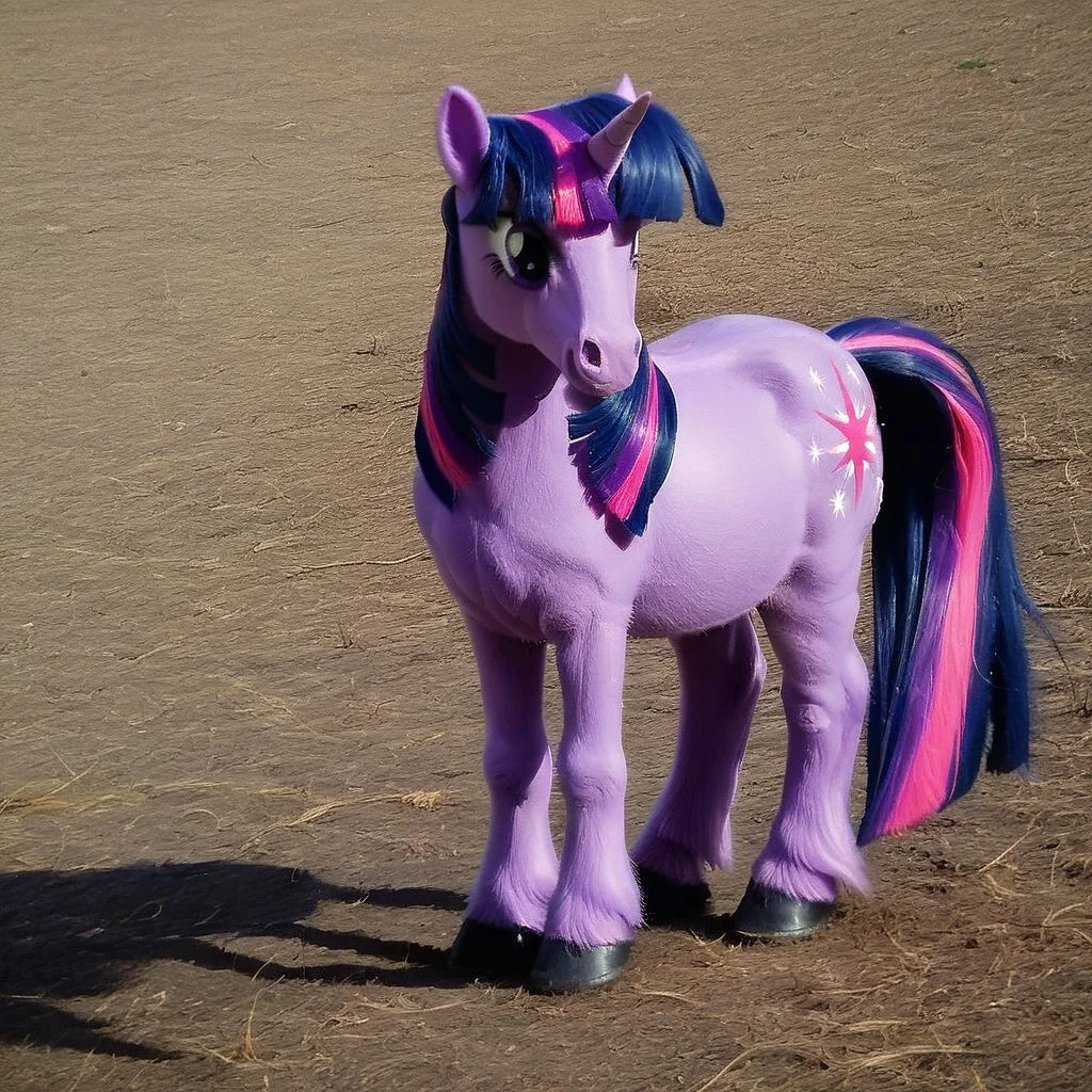 Realistic, solo, twilight sparkle, no humans, horn, uniforn, horse, pony
