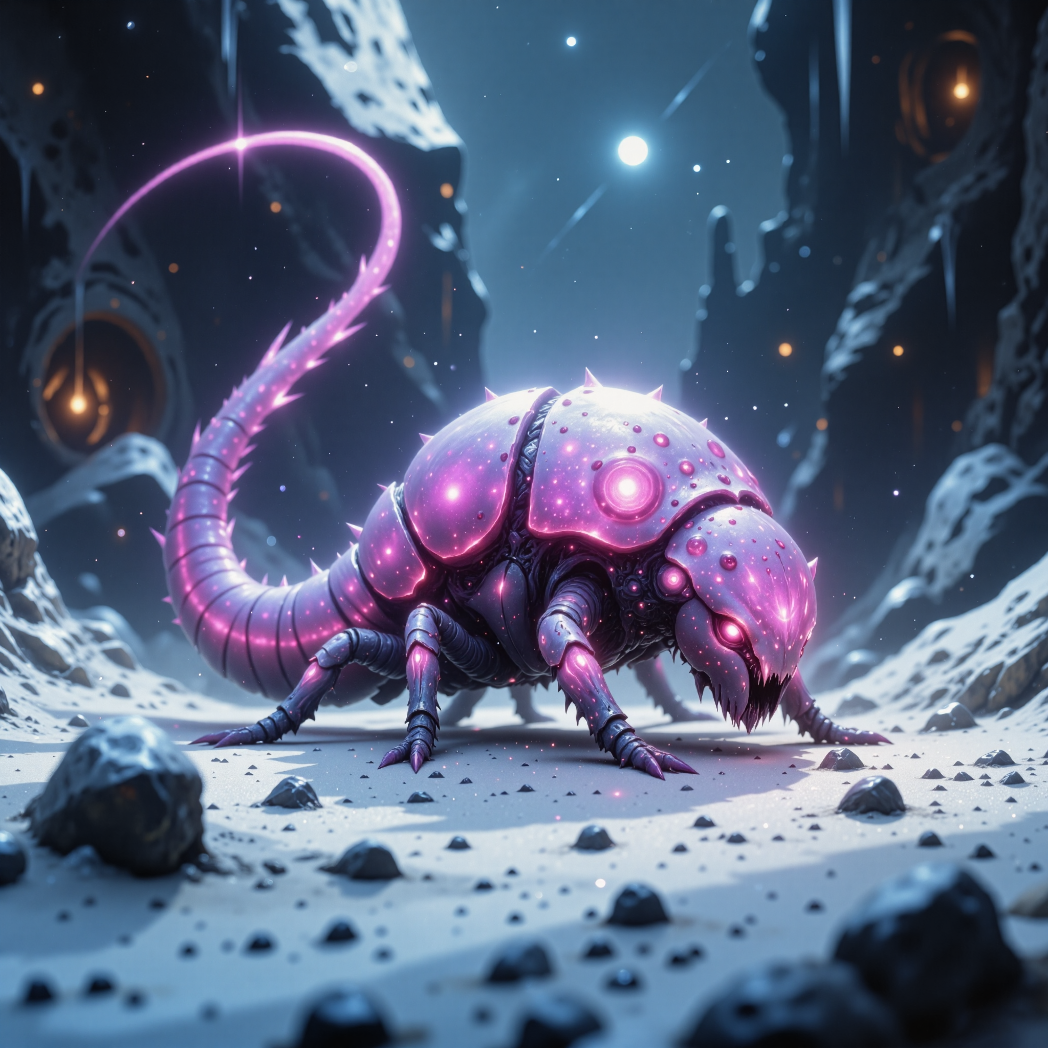 highly detailed, intricate, detailed background, award-winning macro photo, short depth of field, fractal art, the diminutive "arctic rubysquibble" is a sublime and otherworldly crystalline beast roaming the avessational crystalline ice plains of its homeworld "gromflarb tertius", its glinting stocky exoskeleton shimmering with iridescent colors in its monkiflonged lair, dappled sunlight, neon hues, golden ratio, in the style of ck-ovf, amanoer, arsmjstyle, dnddarkestfantasy, aidmafluxpro1.1, 
<lora:style-oneviolentfantasy-ep21-flux-by_chronoknight:0.76> 
<lora:style-yoshitaka_amano-elden_ring-flux-by_alicient:0.52> 
<lora:style-dnd_dark_fantasy-flux-by_arsmachina:0.52> 
<lora:flux_pro1.1_detailer-v0.2-flux-by_aidma:0.48>