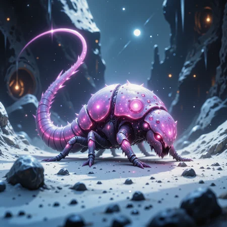 highly detailed, intricate, detailed background, award-winning macro photo, short depth of field, fractal art, the diminutive "arctic rubysquibble" is a sublime and otherworldly crystalline beast roaming the avessational crystalline ice plains of its homeworld "gromflarb tertius", its glinting stocky exoskeleton shimmering with iridescent colors in its monkiflonged lair, dappled sunlight, neon hues, golden ratio, in the style of ck-ovf, amanoer, arsmjstyle, dnddarkestfantasy, aidmafluxpro1.1,
<lora:style-oneviolentfantasy-ep21-flux-by_chronoknight:0.76>
<lora:style-yoshitaka_amano-elden_ring-flux-by_alicient:0.52>
<lora:style-dnd_dark_fantasy-flux-by_arsmachina:0.52>
<lora:flux_pro1.1_detailer-v0.2-flux-by_aidma:0.48>