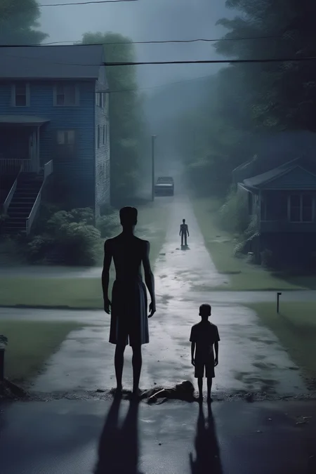 <lora:Gregory Crewdson Style:1>Gregory Crewdson Style - shadowman in the style of gregory crewdson