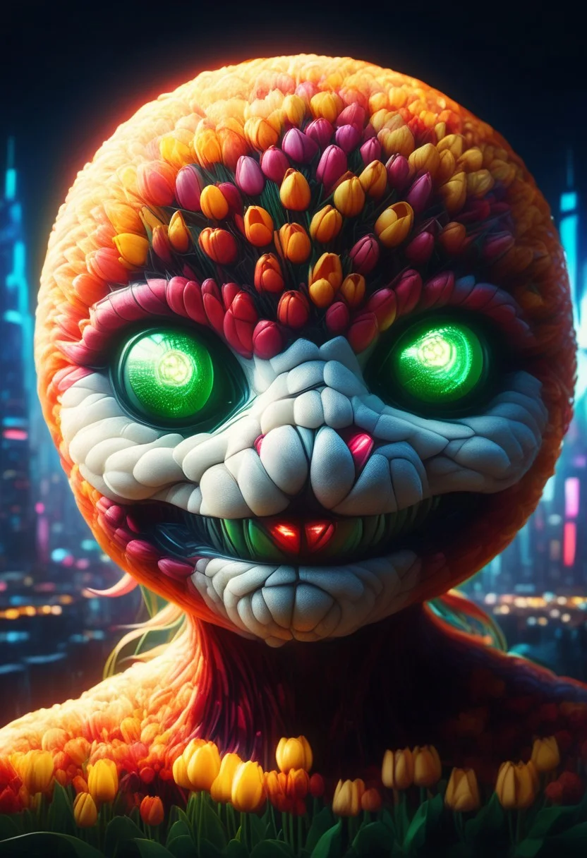 jaynl-tm, cstatuesdxl, Jed-mrbl, score_9, score_8_up, score_7_up, score_6_up, score_5_up, score_4_up, rating_safe, c4lyx, highly detailed, complex composition, Gwen Stacy, dynamic lighting, intricate textures, high-contrast lighting, whimsical and modern aesthetic, spider-gwen suit made of tulips, bokeh, cityscape, neon lights, flexible anatomy, head tilt, light smile, 28 years old, red knee boots,