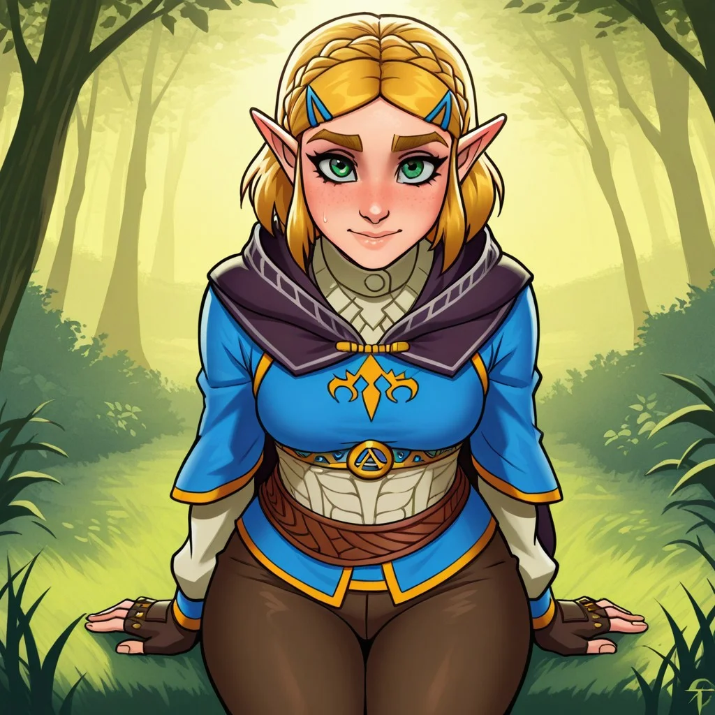 masterpiece, best quality, amazing quality,(detailed background:1),1girl, solo,bySneakAttackStyle,Zelda,clothed,looking at viewer