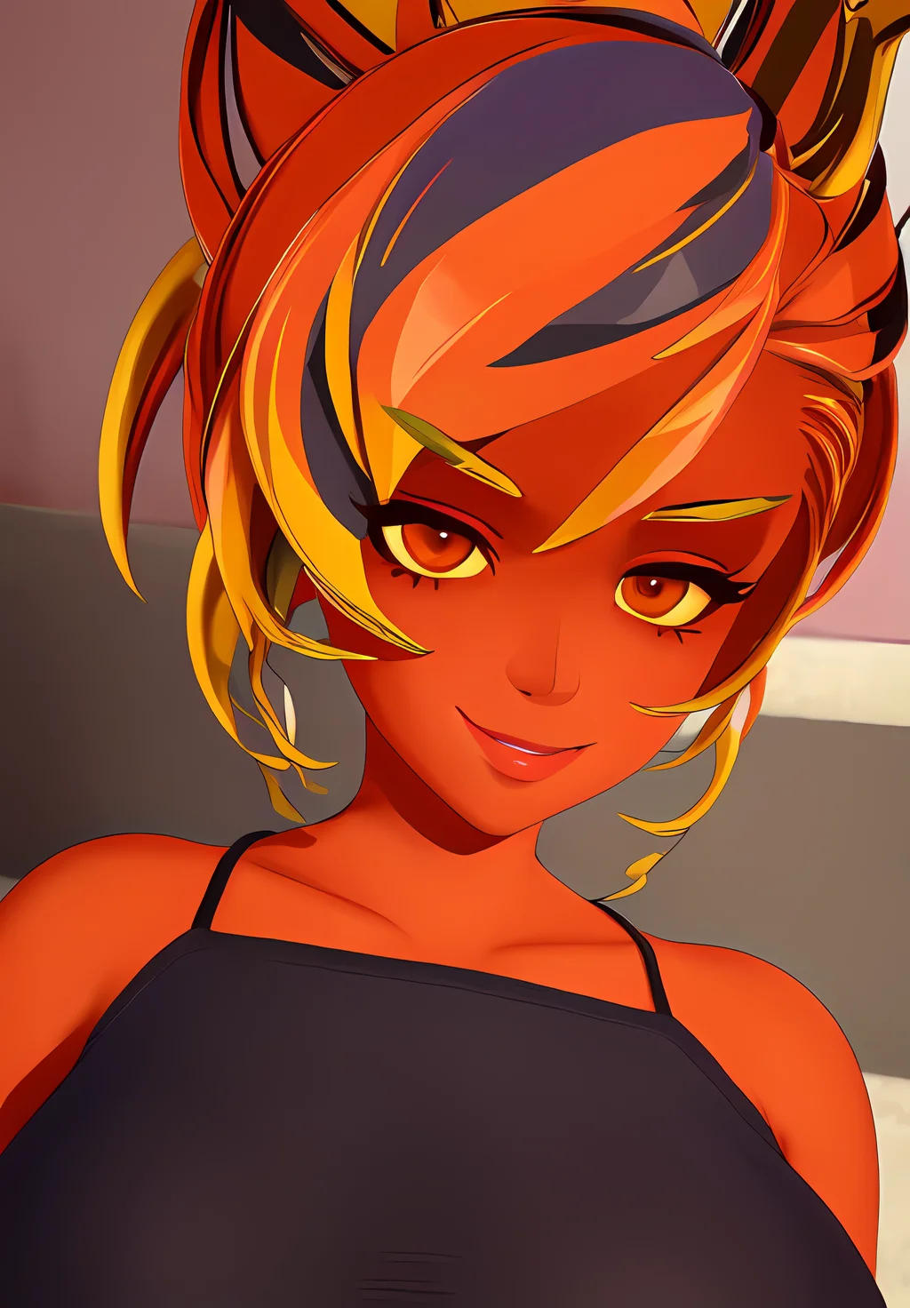 <lora:roxy:0.8>, roxy, 1girl, solo, portrait, smirk, (masterpiece, best quality, detailed:1.3), (highly detailed, high quality:1.3)
