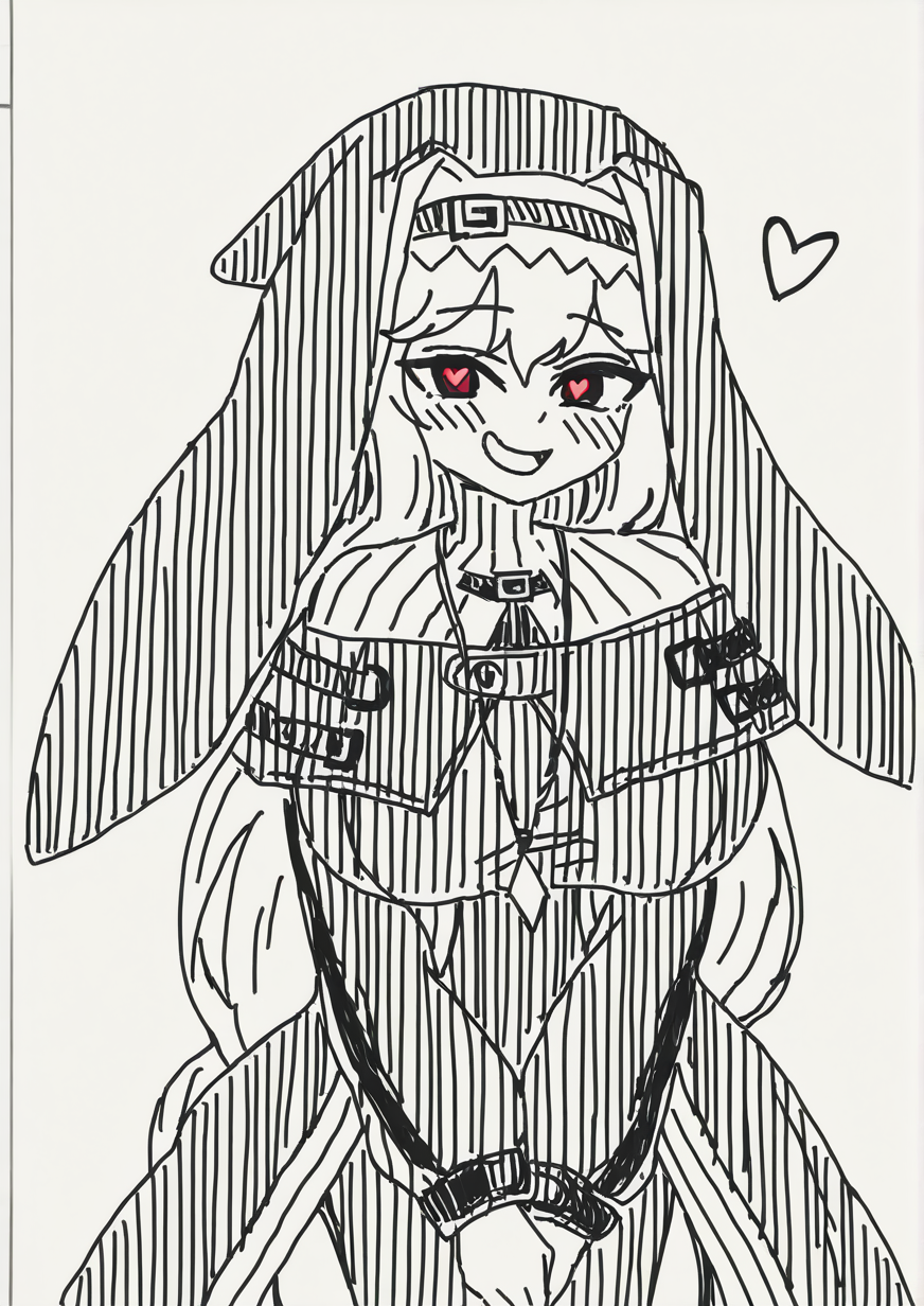 <lora:hisakawa_haru:1>,1girl, specter (arknights), huge breasts, greyscale, monochrome, black capelet, black dress, black headwear, blush, capelet, dress, fake screenshot, grey hair, habit, heart, heart in eye, long sleeves, looking at viewer, nun, open mouth, parody, red eyes, shark, smile, solo, style parody, symbol in eye,