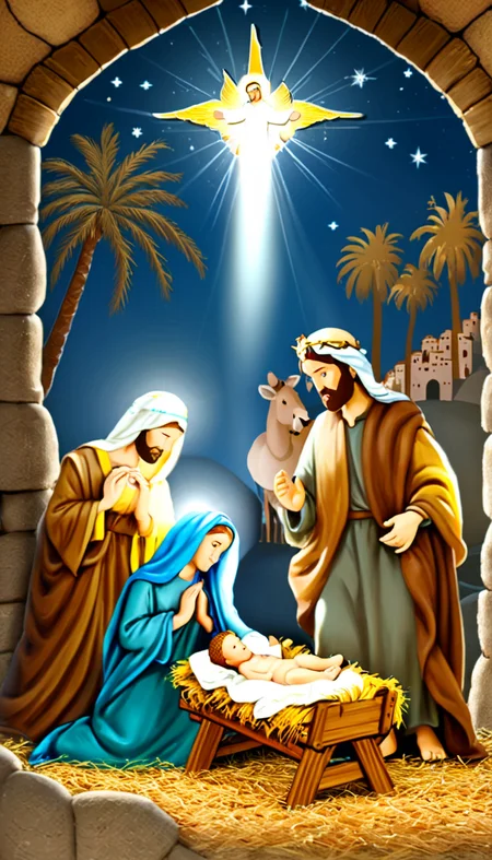 Nativity Scene, scenery, detailed background, masterpiece, best quality, high quality, absurdres <lora:nativity_scene_xl_v1:1>