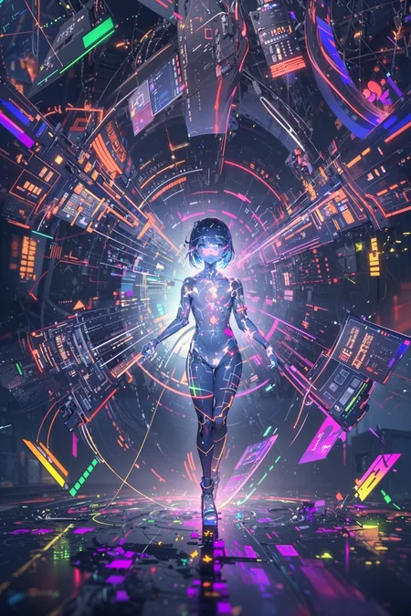 (((masterpiece, detailed:1.3))), virtual, disintegration, wireframe, rgb, translucent, transparent, reflection

