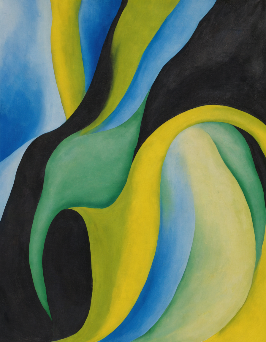 <lora:okfe:0.8>okfe, closeup, black yellow green blue