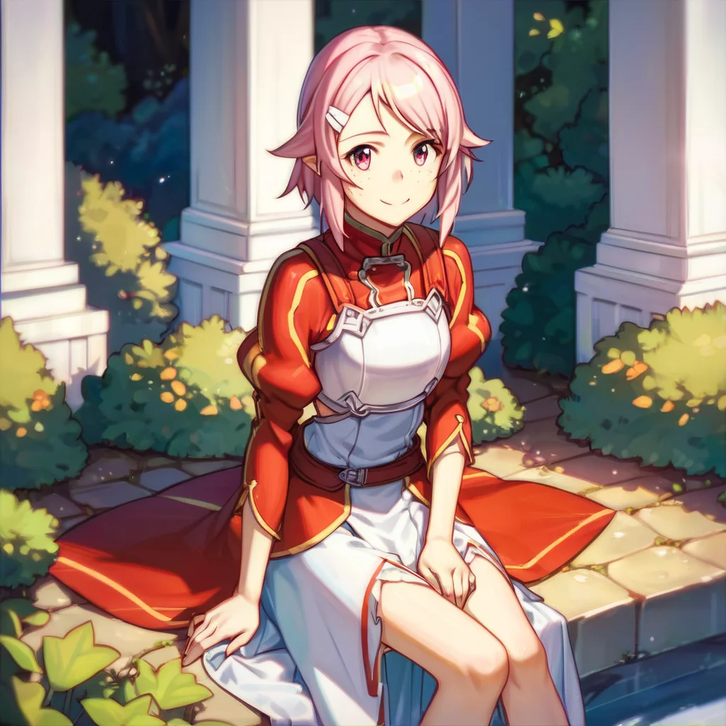 score_9, score_8_up, score_7_up, score_6_up, score_5_up, score_4_up, source_anime, SAO-Lisbeth, smile, sitting