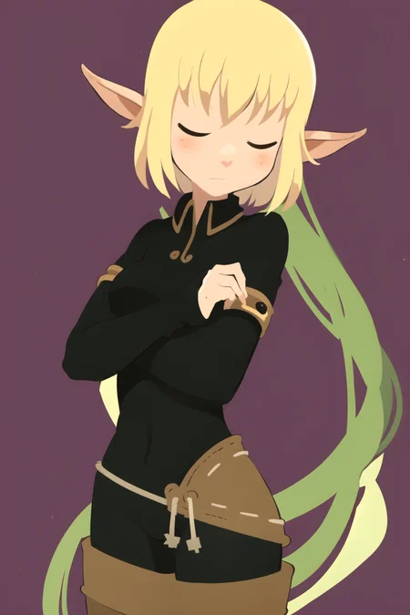 masterpiece, best quality, anime minimalist, 1girl, evangelyneold, elf, solo <lora:minimalistAnimeStyle_v10:1> <lora:Evangelynev1:1>
