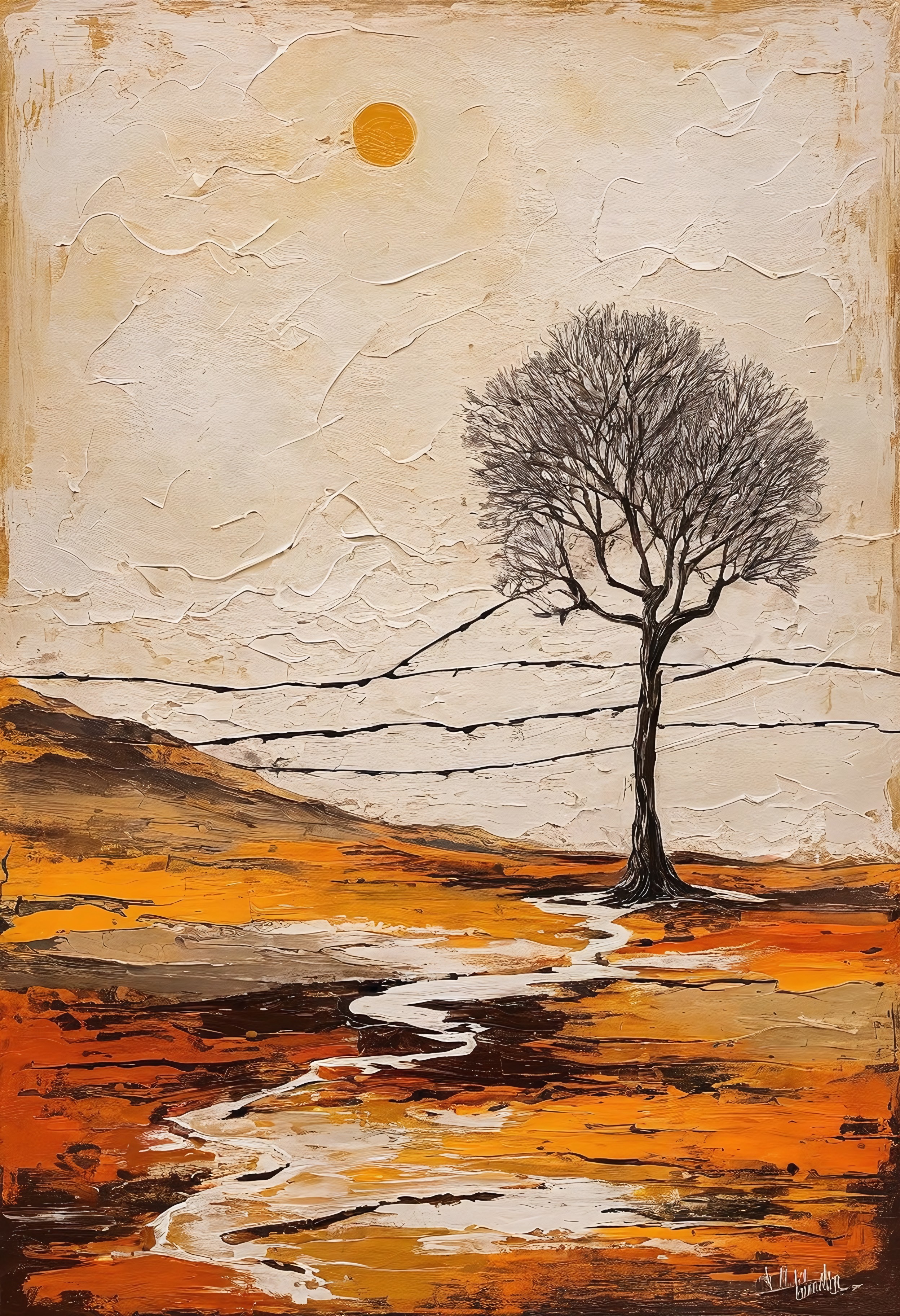 Abstract, an image that depicts loneliness, longing for a far away loved one, 