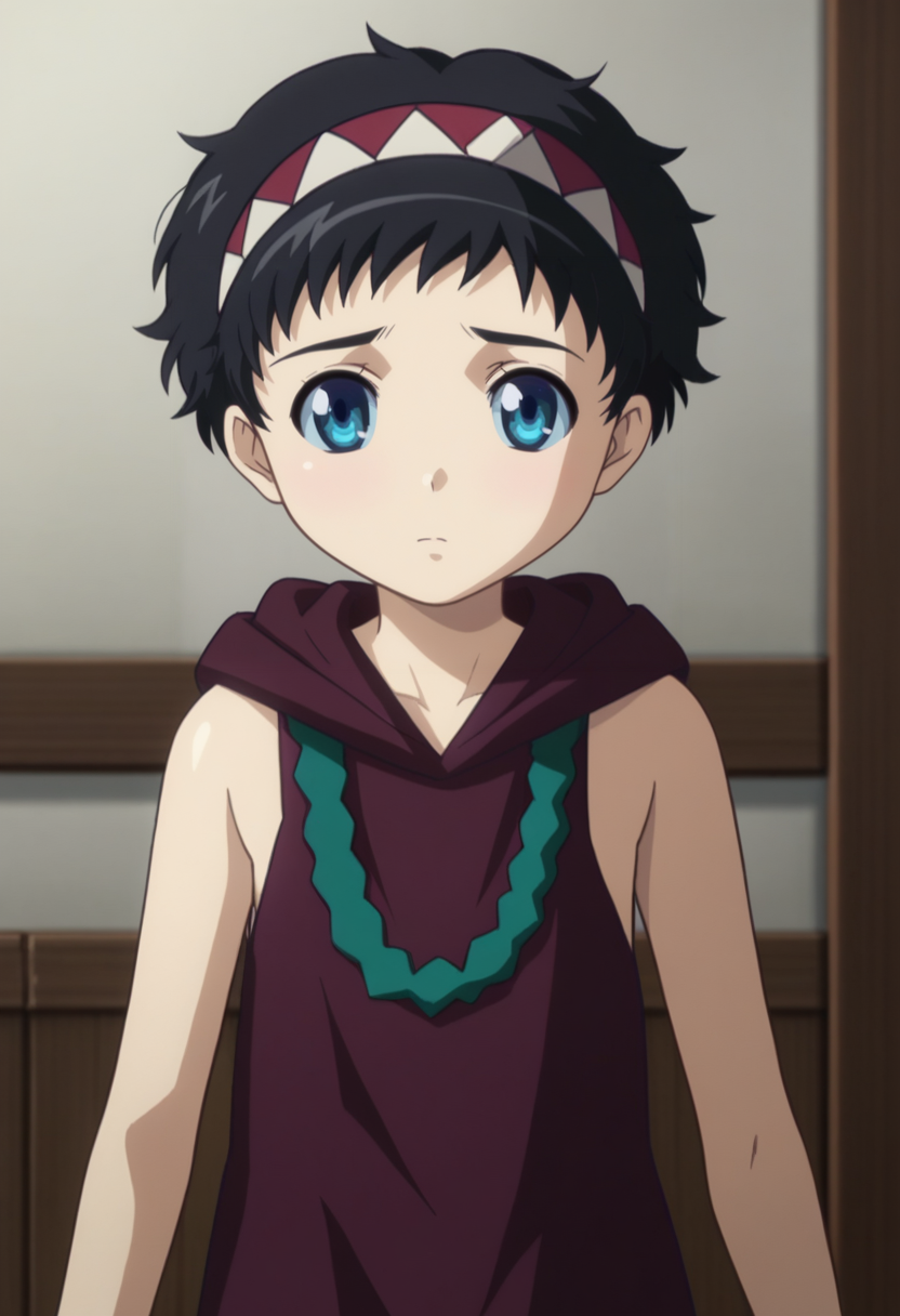 score_9, score_8_up, score_7_up, , <lora:add-detail-xl:3>,
BREAK
<lora:rana_qb:0.8>, rana, blue eyes, black hair, short hair, hairband, hooded dress, sleeveless,
BREAK
solo, standing,