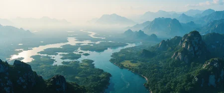 High altitude aerial view, expansive estuary, meandering crystalline waterways, intricate marshlands and subtle rock formations. Atmospheric fog, ethereal pastel hues merged with deep sapphire and emerald tones, reflective water surfaces shimmering in early dawn light. Delicate, hyper-detailed textures, cinematic framing, monumental scale, and advanced quality enhancers: 8k, masterpiece, intricate. Surreal composition, delicate interplay of light and shadow, nuanced spatial dynamics, and evocative color palette, evoking mystery and serene majesty from a bird's-eye perspective. <lora:Mezzotint_Artstyle_for_Flux_-_by_Ethanar:0.4> <lora:Anime realistic V2:0.3> <lora:FluxMythP0rtr4itStyle:0.6> <lora:NeonFantasyPrimeFLUX-000049:0.4> <lora:flux_dev:1>