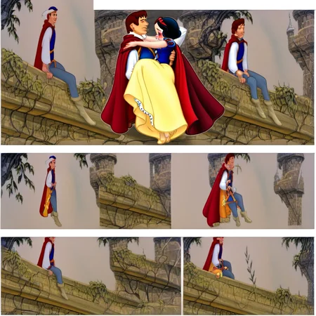 disney, diseny snow white, 1boy, 1girl, cartoon