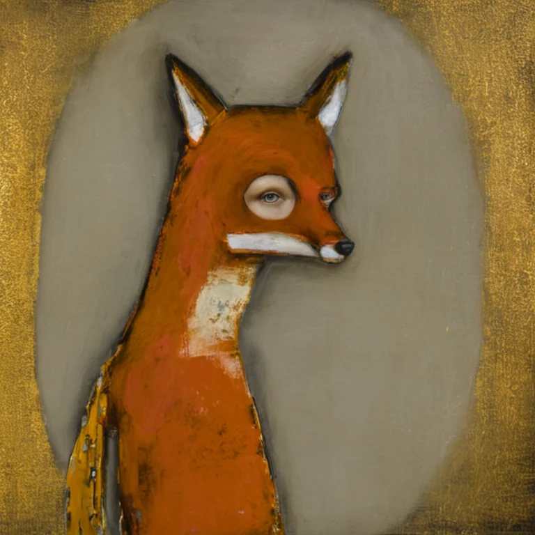 <lora:SDXL_style_by_Michele_Mikesell_Sa_May_v5:1> style by Michele Mikesell, a  woman fox  gold and orange