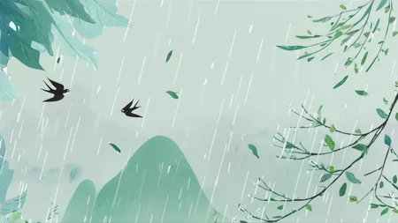Sweeping Day Photography, a bird flying over a tree branch in the rain, best quality, high quality, masterpiece, 8K UHD, highly detailed, ultra detailed <lora:sweeping-day_lora_r64_sdxl:1.2>