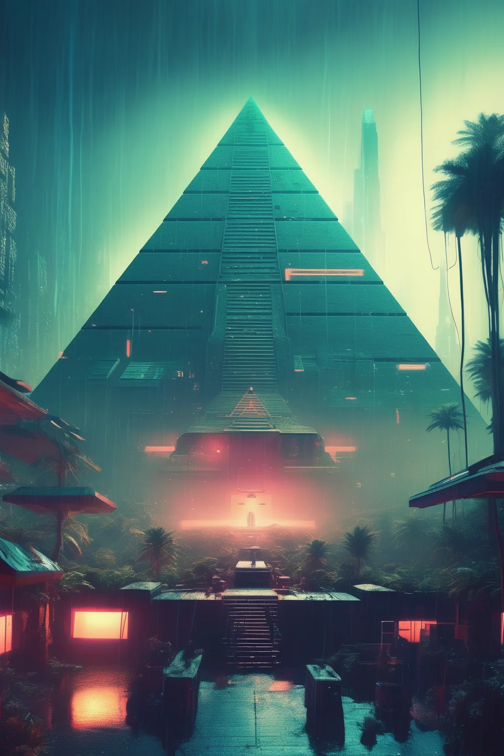 <lora:Beeple (Mike Winkelmann) Style:1>Beeple (Mike Winkelmann) Style - blade runner techno pyramid futuristic scifi oasis day and night
