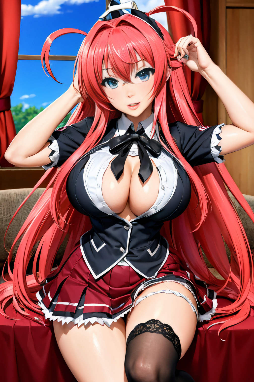 (Realisitc:1.5) EdobRiasGremory woman <lora:EdobRiasGremoryPelenka_v1.0:0.8>