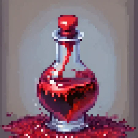 permanent alizarin crimson liquid time ArsMJStylePony, Pixel Art, ManyP  <lora:ArsMJStyleSDXL_-_Pixel_Art:1>