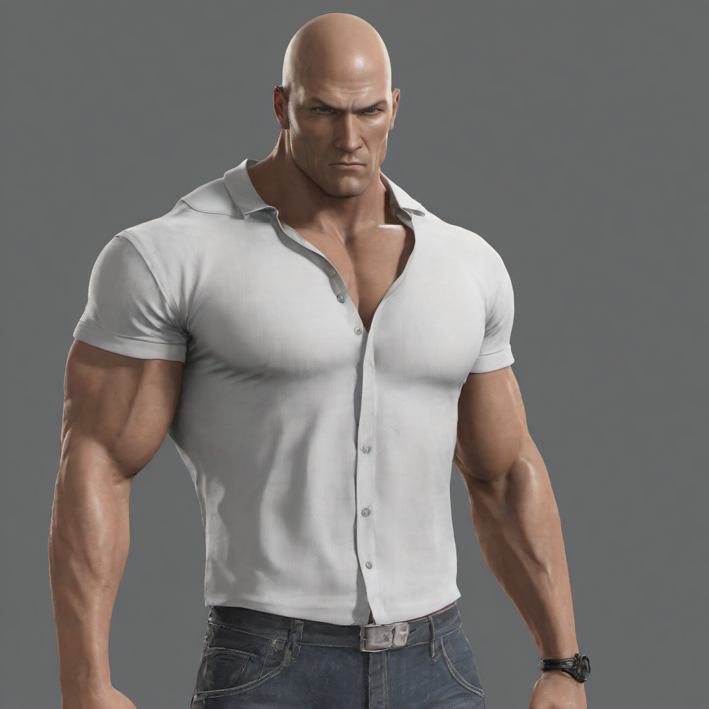 masterpiece,high quality,
 <lora:PE_Hitman47:0.8>  PEHitman,extremely muscular,bodybuilder body,
wearing shorts and white shirt