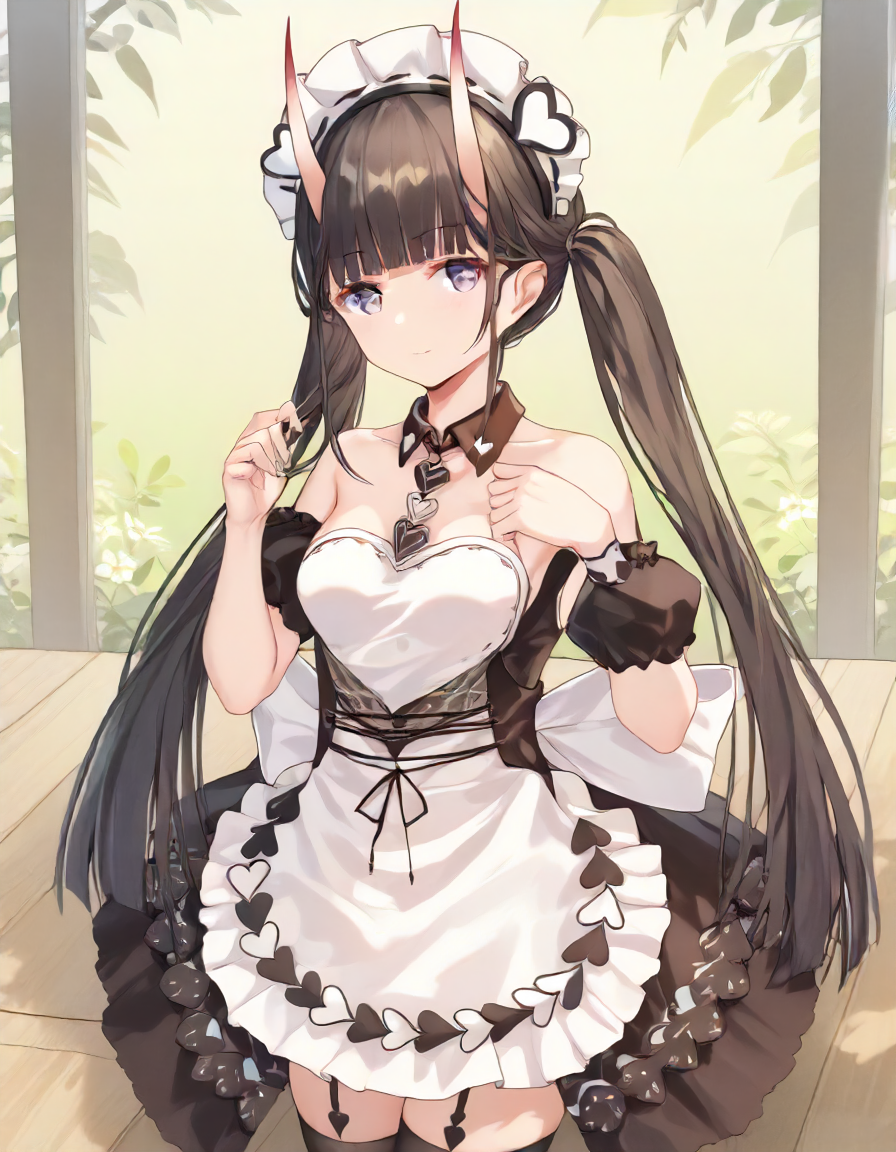 <lora:Noshiro_XL_pony_v1:1>1girl, noshiro \(azur lane\),maid,, BREAK score_9, score_8_up, score_7_up, BREAK source_anime, rating_explicit, best quality, masterpiece, uncensored,<lora:sdxl_lightning_4step_lora:1>(clear eyes:1.2),clear art,zPDXLpg